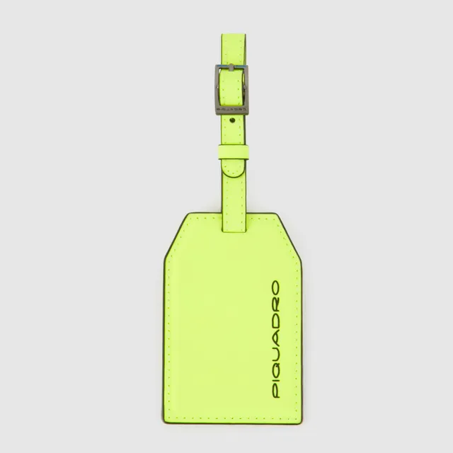 Piquadro Brief Kofferanhänger Leder Schwarz Logo