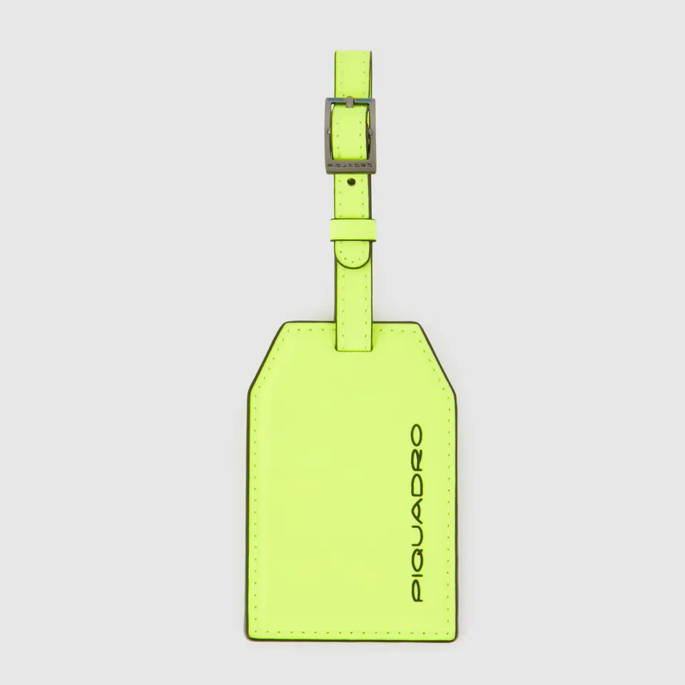 Piquadro Brief Kofferanhänger Leder Schwarz Logo