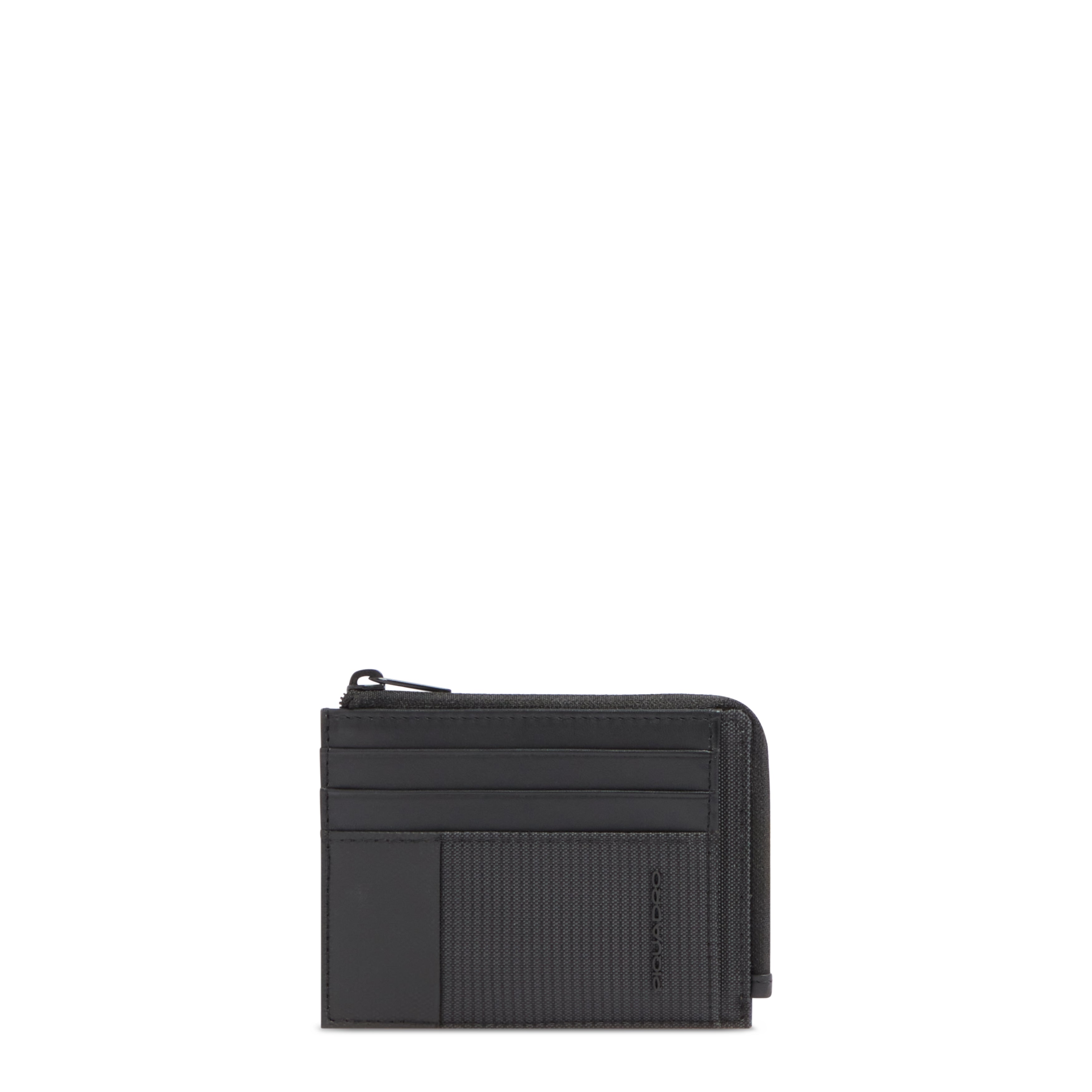 Piquadro Blue Square Geldbörse Leder Schwarz Kartenfach