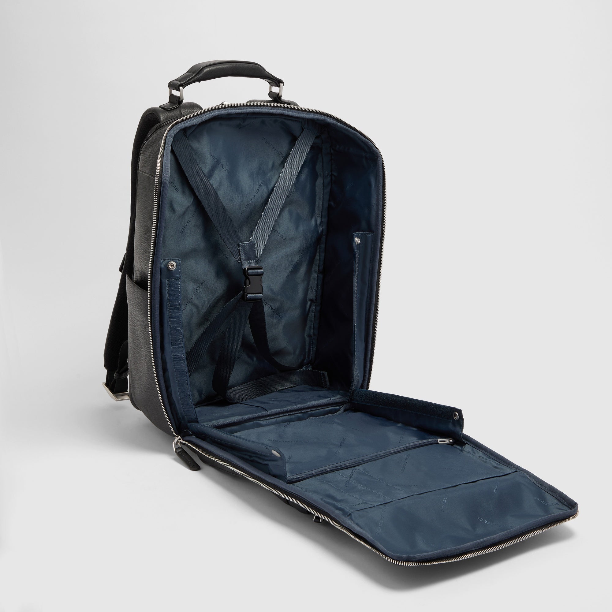 Piquadro Black Square Laptop-Rucksack 15,6 Zoll Schwarz