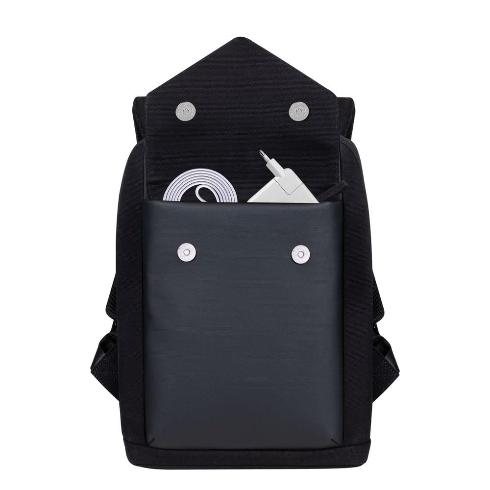RIVACASE Agora 13,3 Laptoprucksack schwarz Kunstleder Canvas
