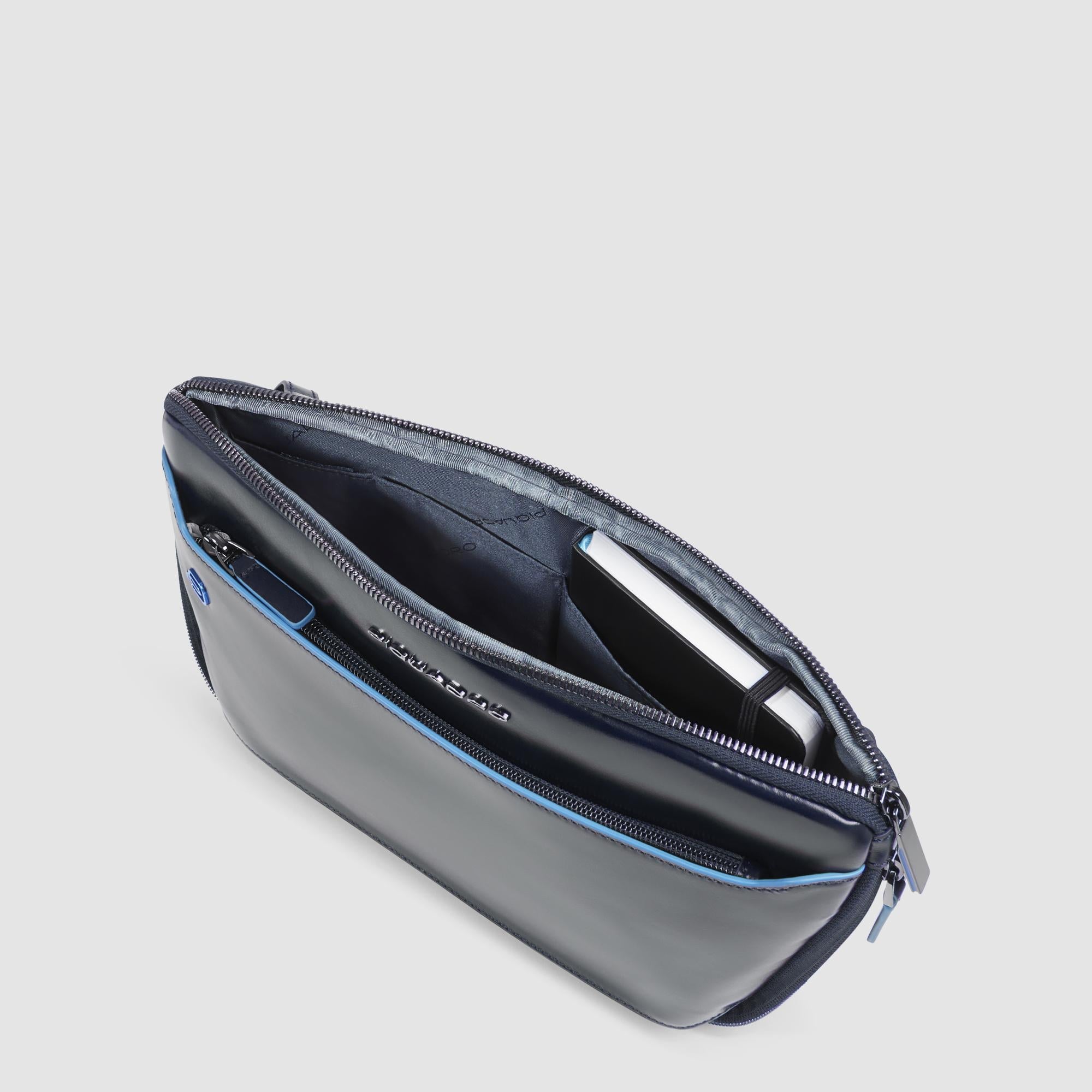 Piquadro Urban Bauchtasche Leder Dunkelblau erweiterbar