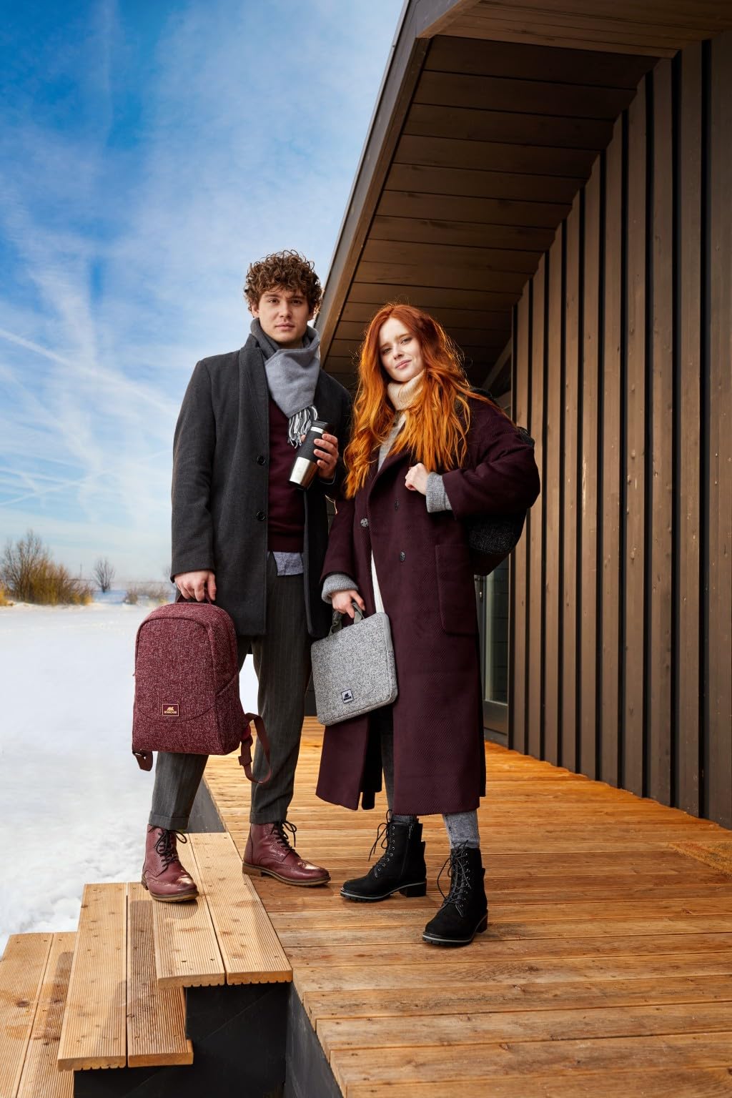 Rivacase Agora Laptoprucksack 13,3 Zoll Burgundy Rot