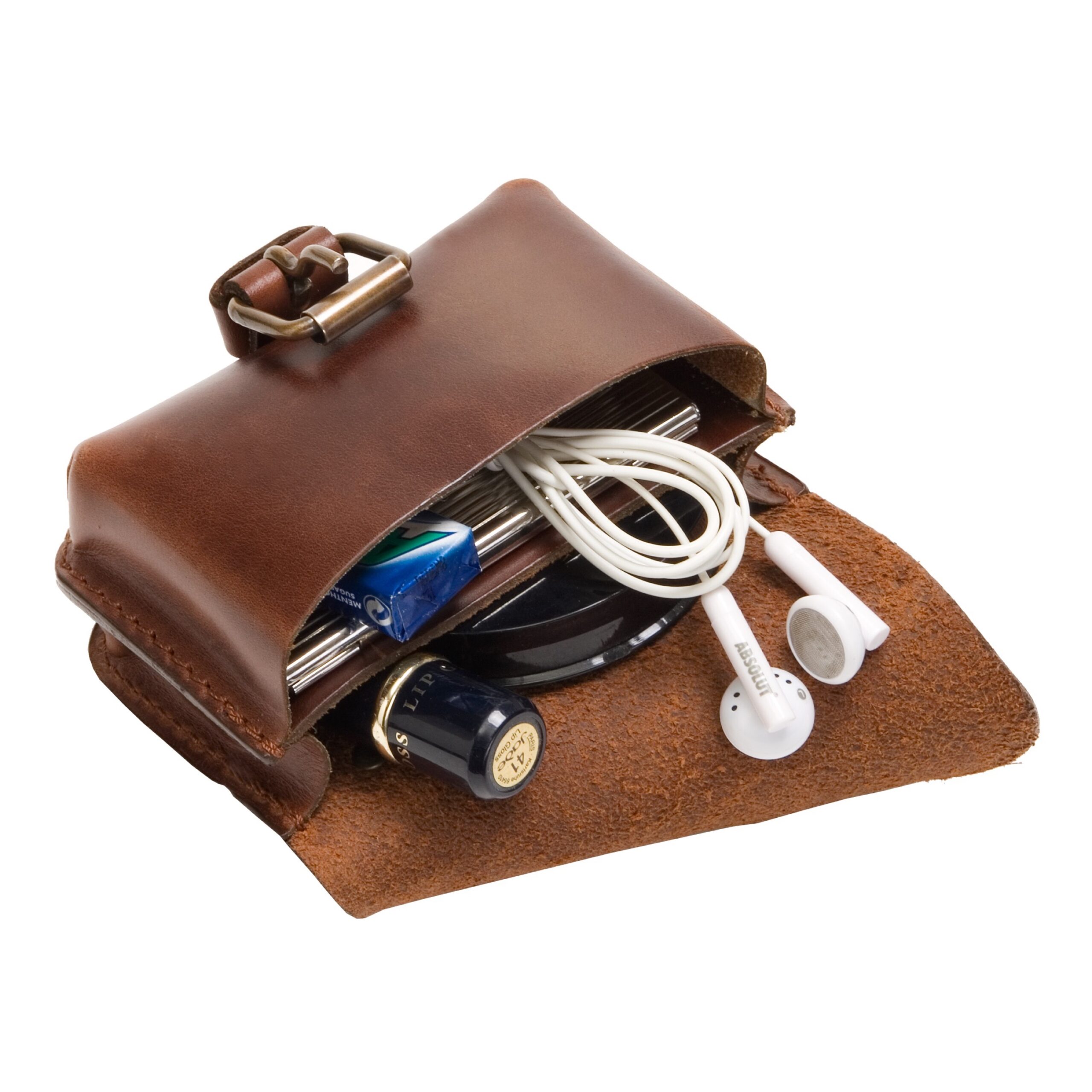 Lightpak Messenger Gürteltasche S Querformat Bauchtasche braun Leder