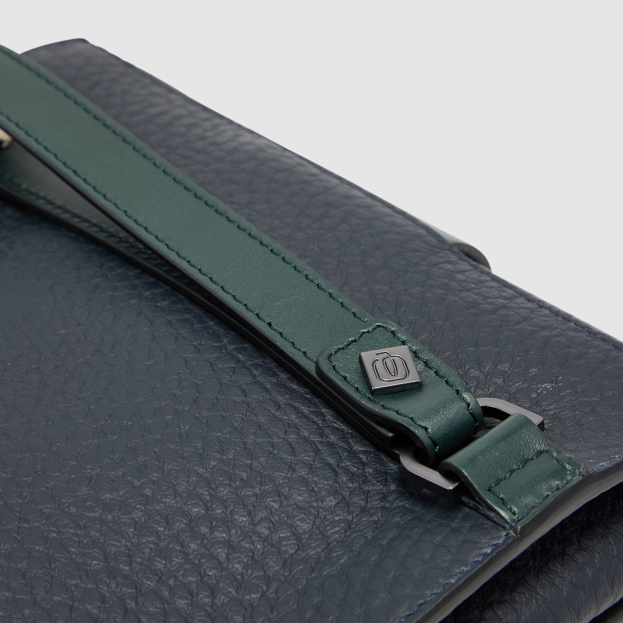 Piquadro Black Square Clutch Leder Schwarz Herren
