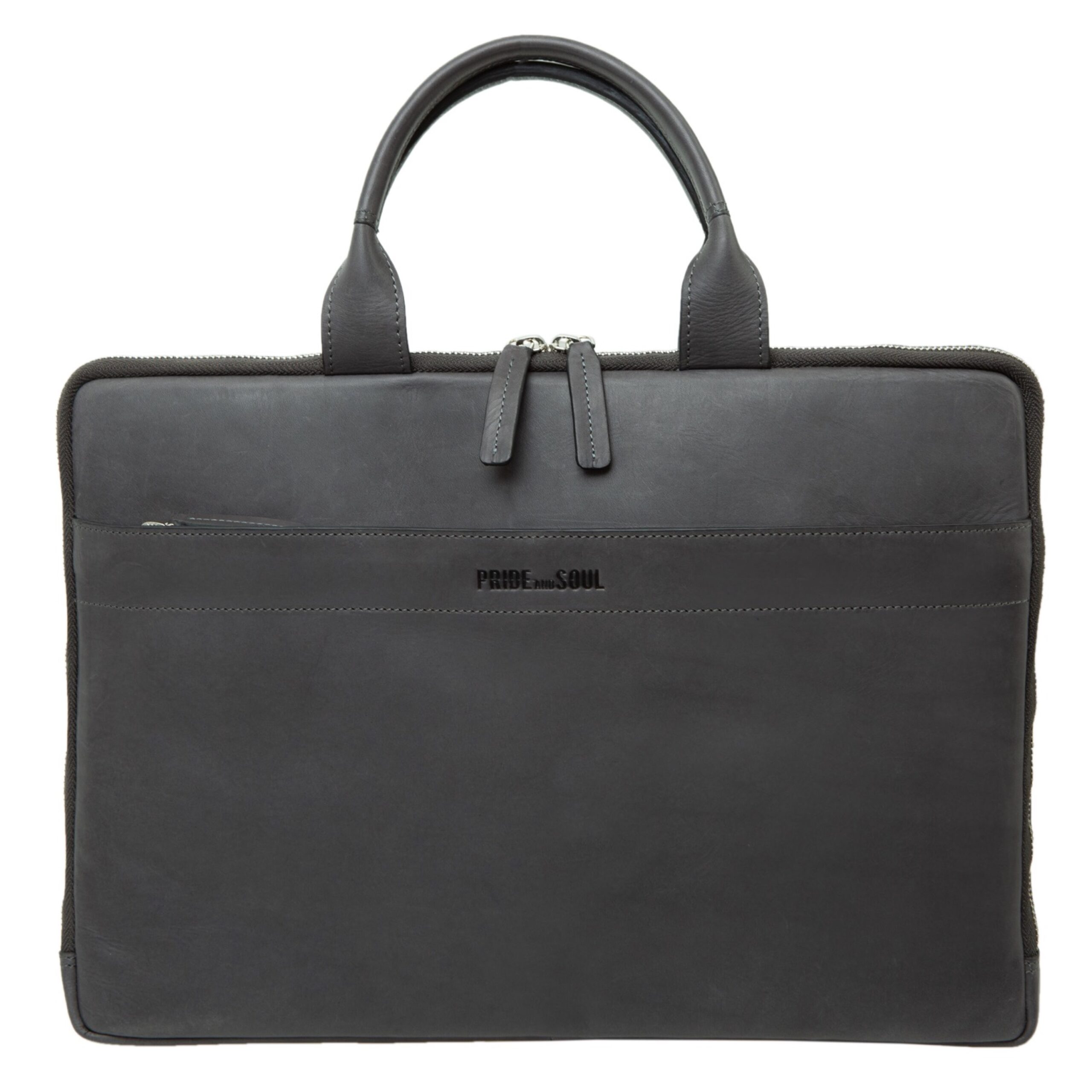 Lightpak Rate Tablet-Laptoptasche Leder grau 15 Zoll