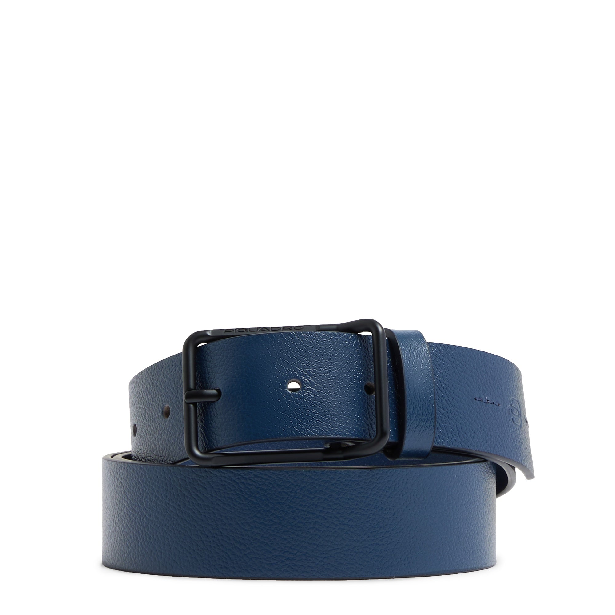 Piquadro Blue Square Gürtel Herren Leder blau Dornschließe