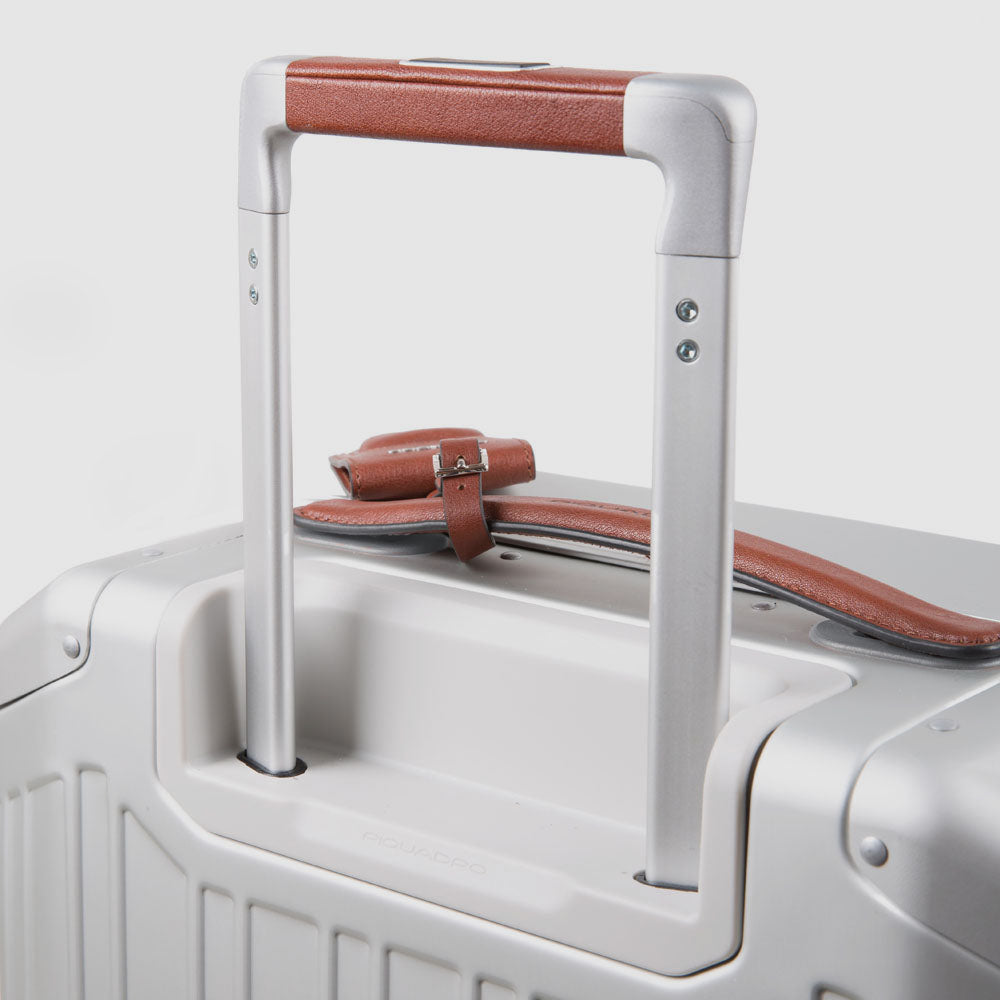 Piquadro PQ-Light Kabinentrolley Alu grau slim 4 Rollen