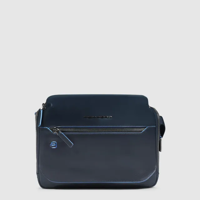 Piquadro Black Square Umhängetasche schwarz Leder RFID