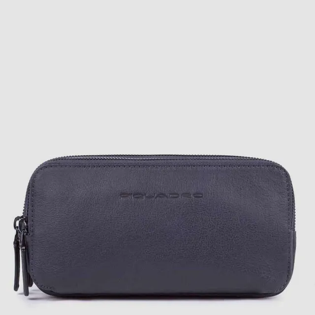 Piquadro Modus Pochette Leder 3 Fächer Schwarz