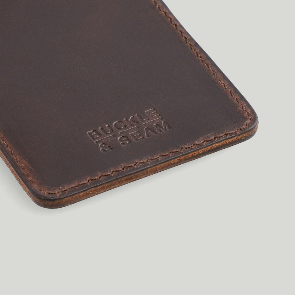 Buckle & Seam Safar Kofferanhänger Leder mit Kartenfach
