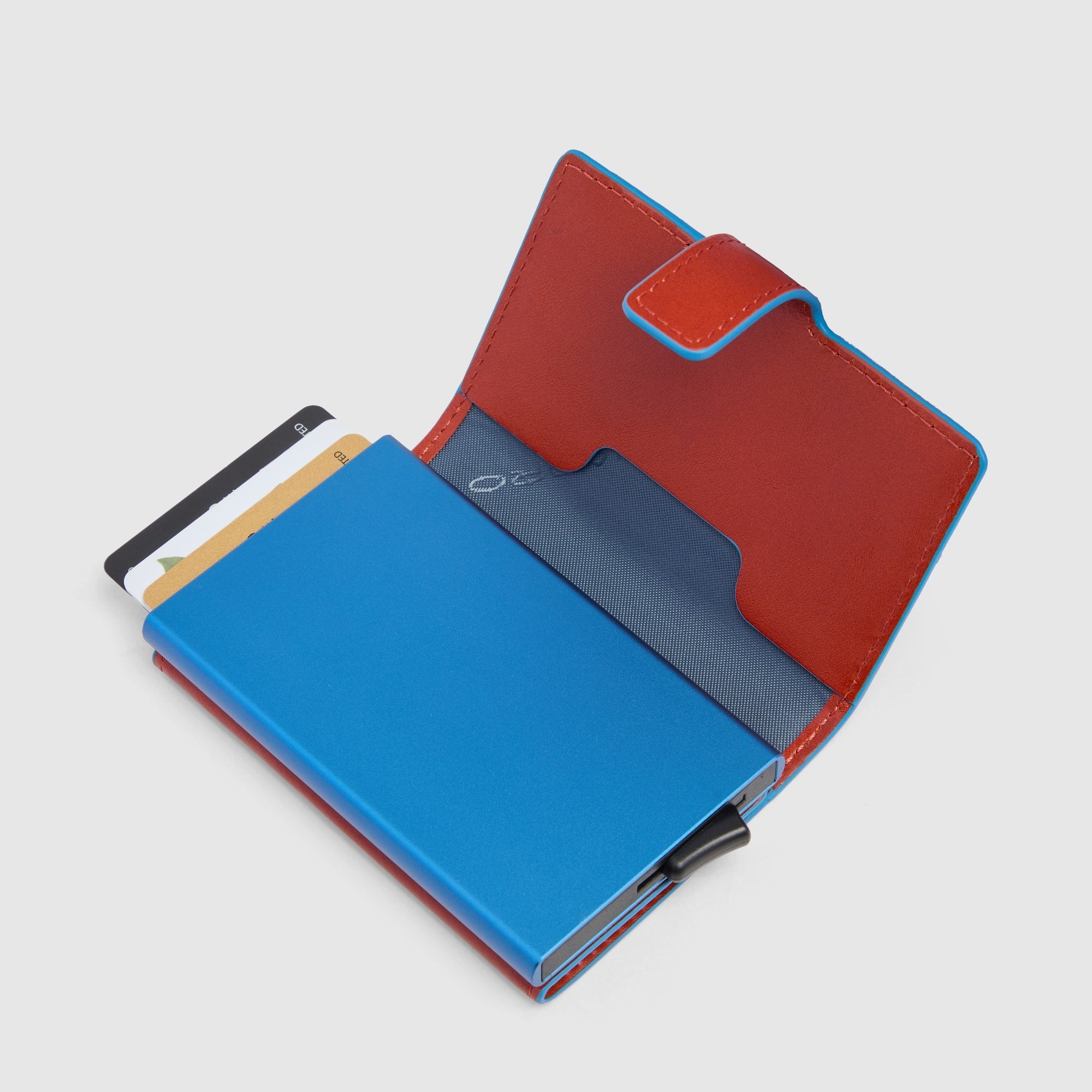 Piquadro Black Square Kartenetui Herren Metall RFID