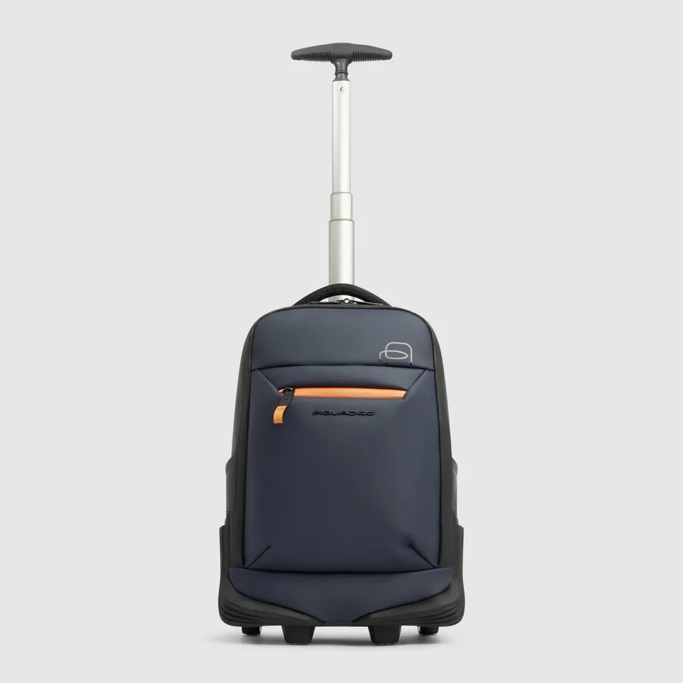 Piquadro PQ-Light Cabin Rucksack Trolley blau wasserabweisend