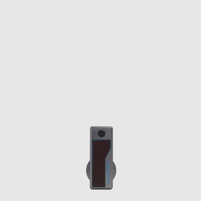 Piquadro Connequ Schlüsselanhänger Leder Schwarz für AirTag