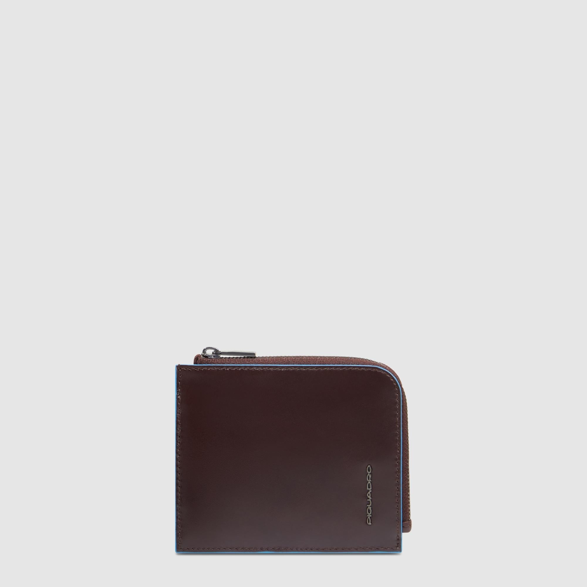 Piquadro Blue Square Kartenetui Herren Leder RFID Schwarz