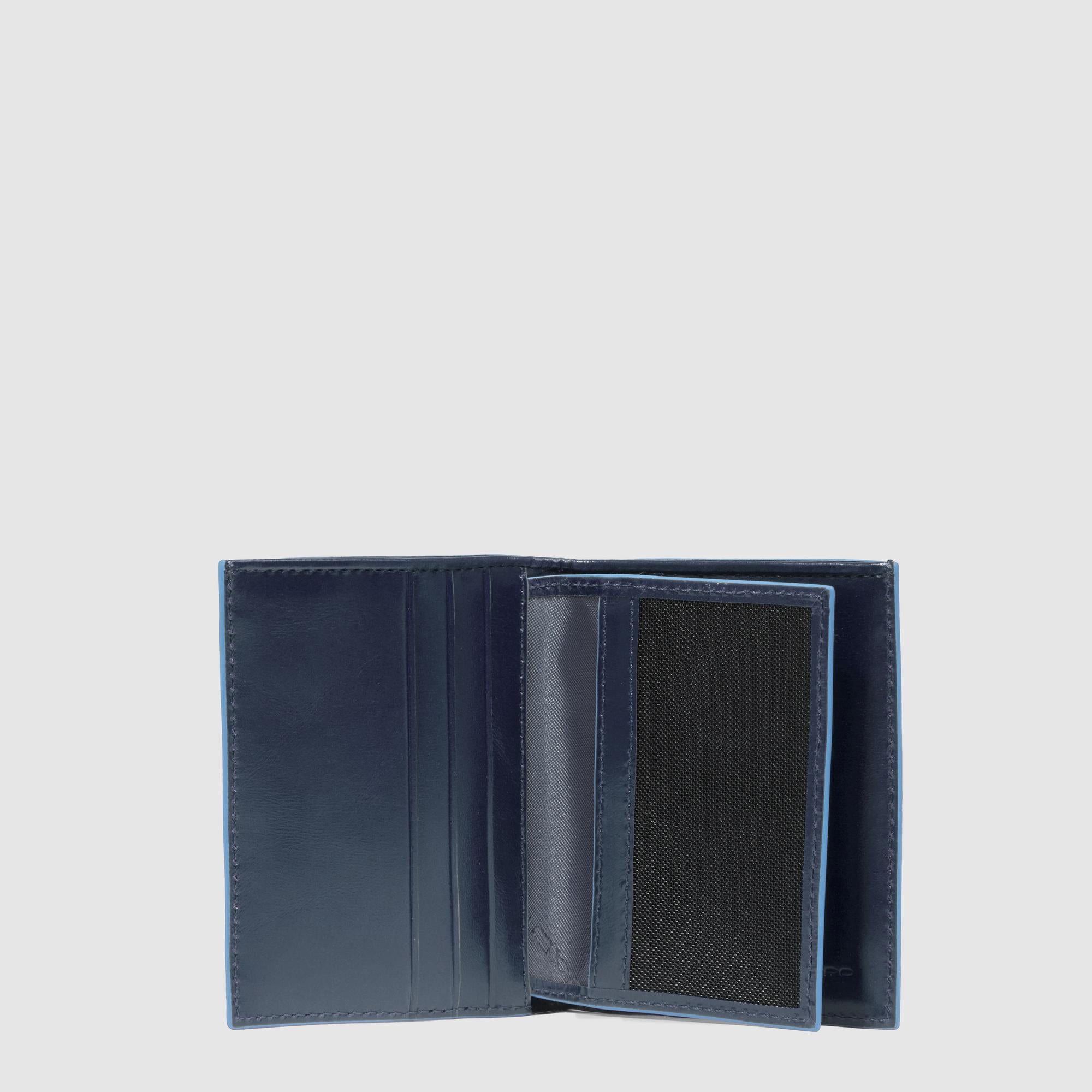 Piquadro Blue Square Kreditkartenetui Leder Blau RFID
