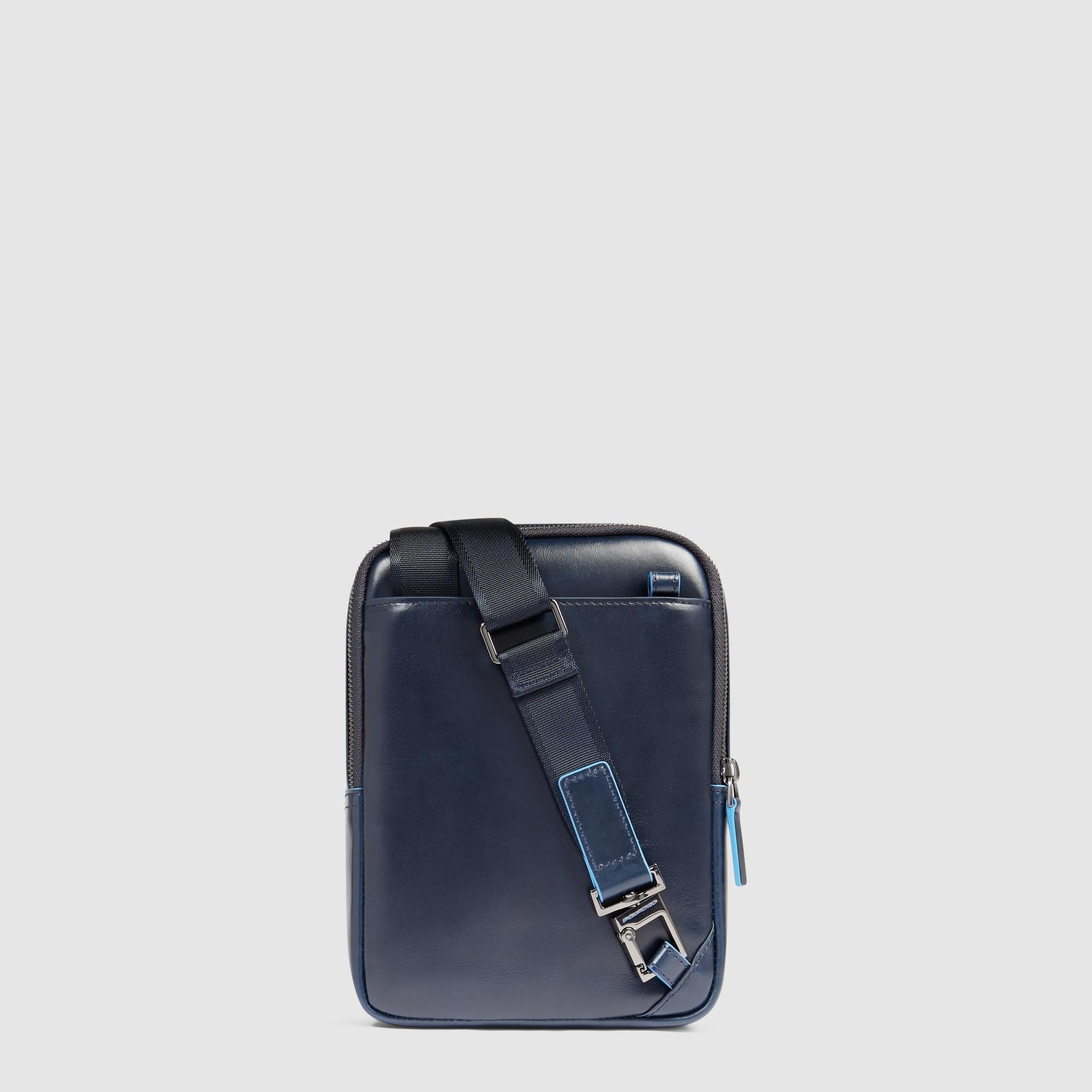 Piquadro Urban Borsello iPad Mini Umhängetasche Blau Leder