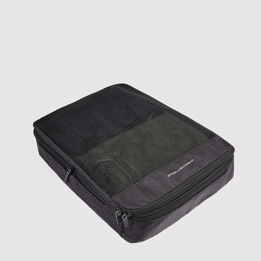 Piquadro PQLM Koffer Organizer L Schwarz erweiterbar