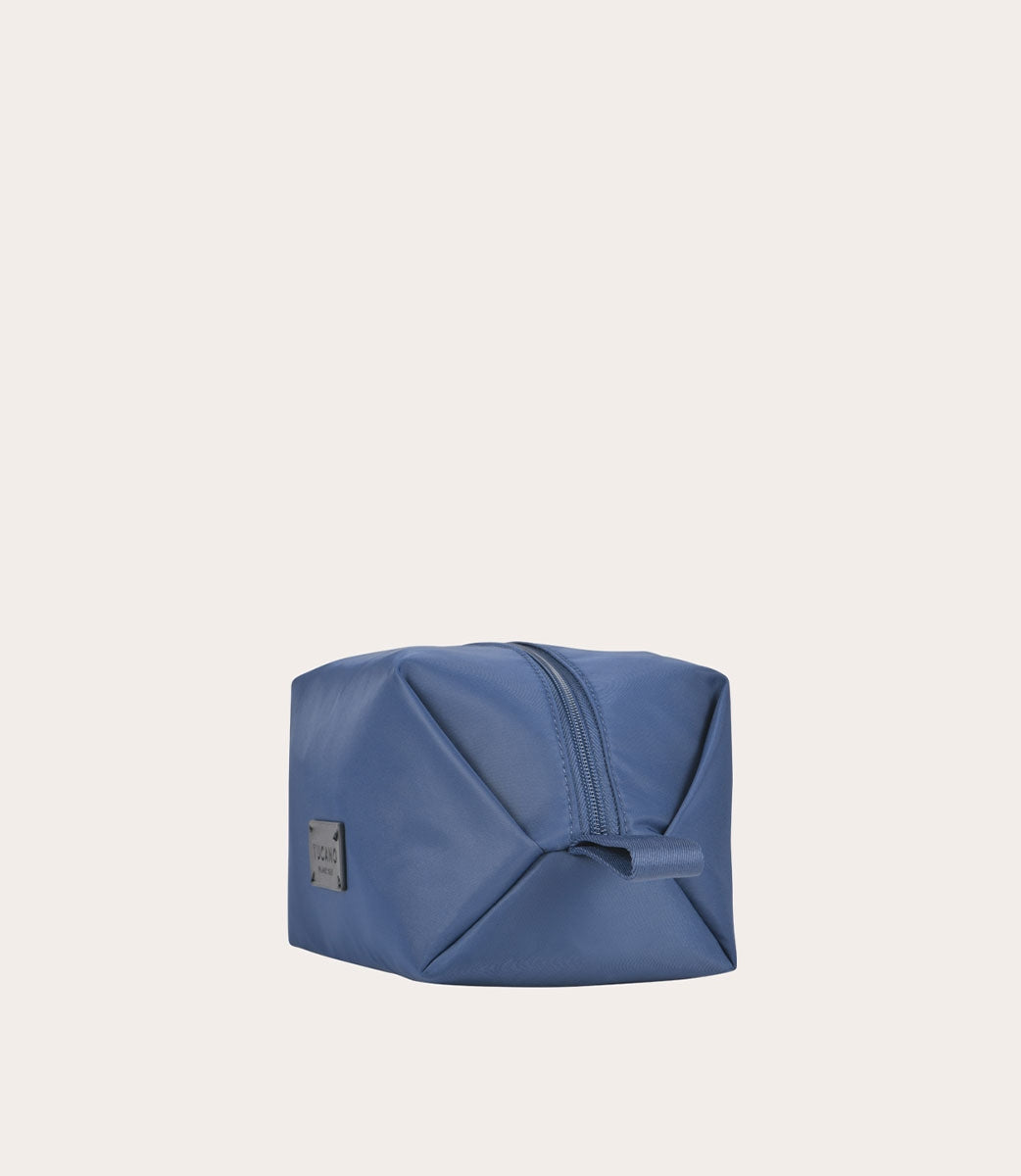 Tucano Fold Beauty Case Blau Recycling-Nylon Leder