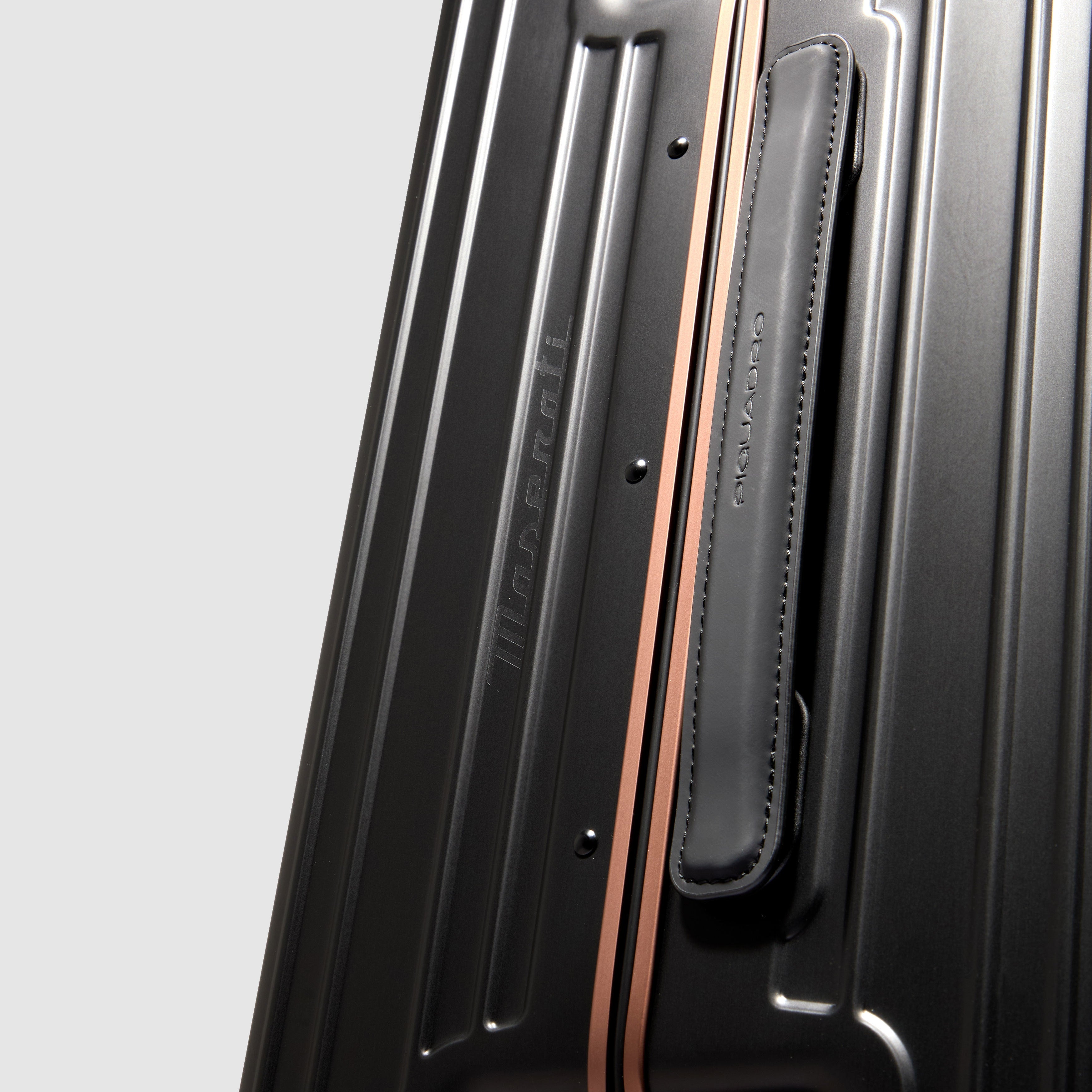 Piquadro PQLM Maserati Trolley Aluminium schwarz 4 Rollen