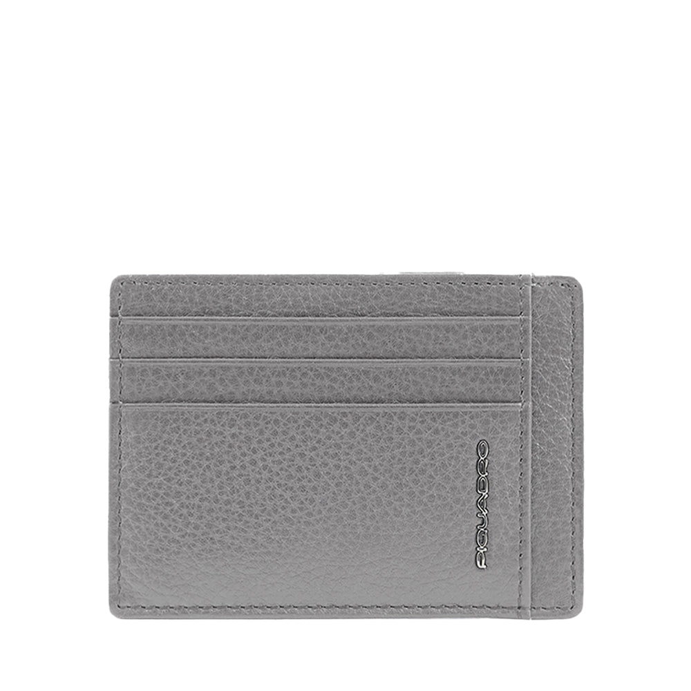 Piquadro Black Square Kartenetui Leder Blau RFID