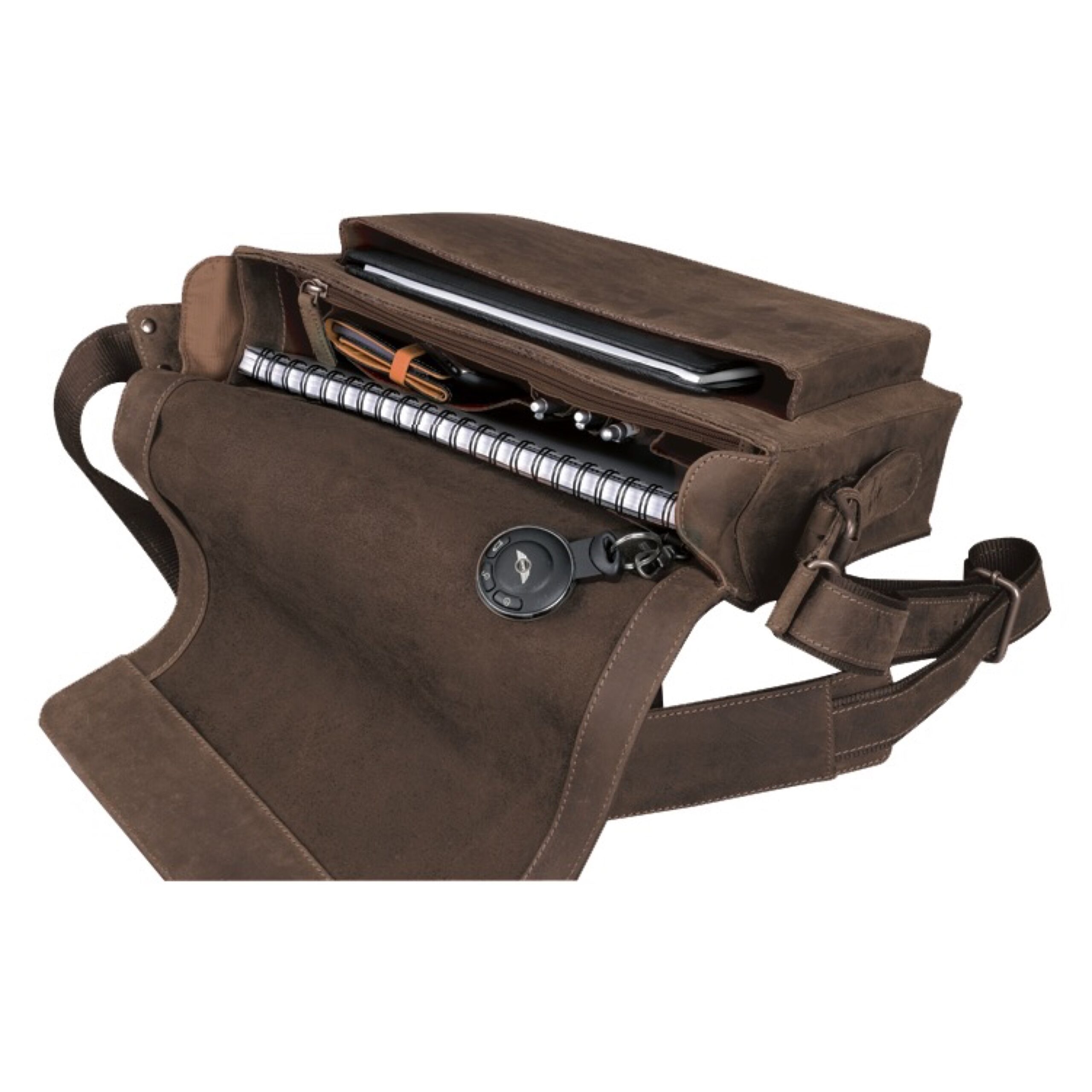 Lightpak Candy Umhängetasche Braun Leder 34 cm
