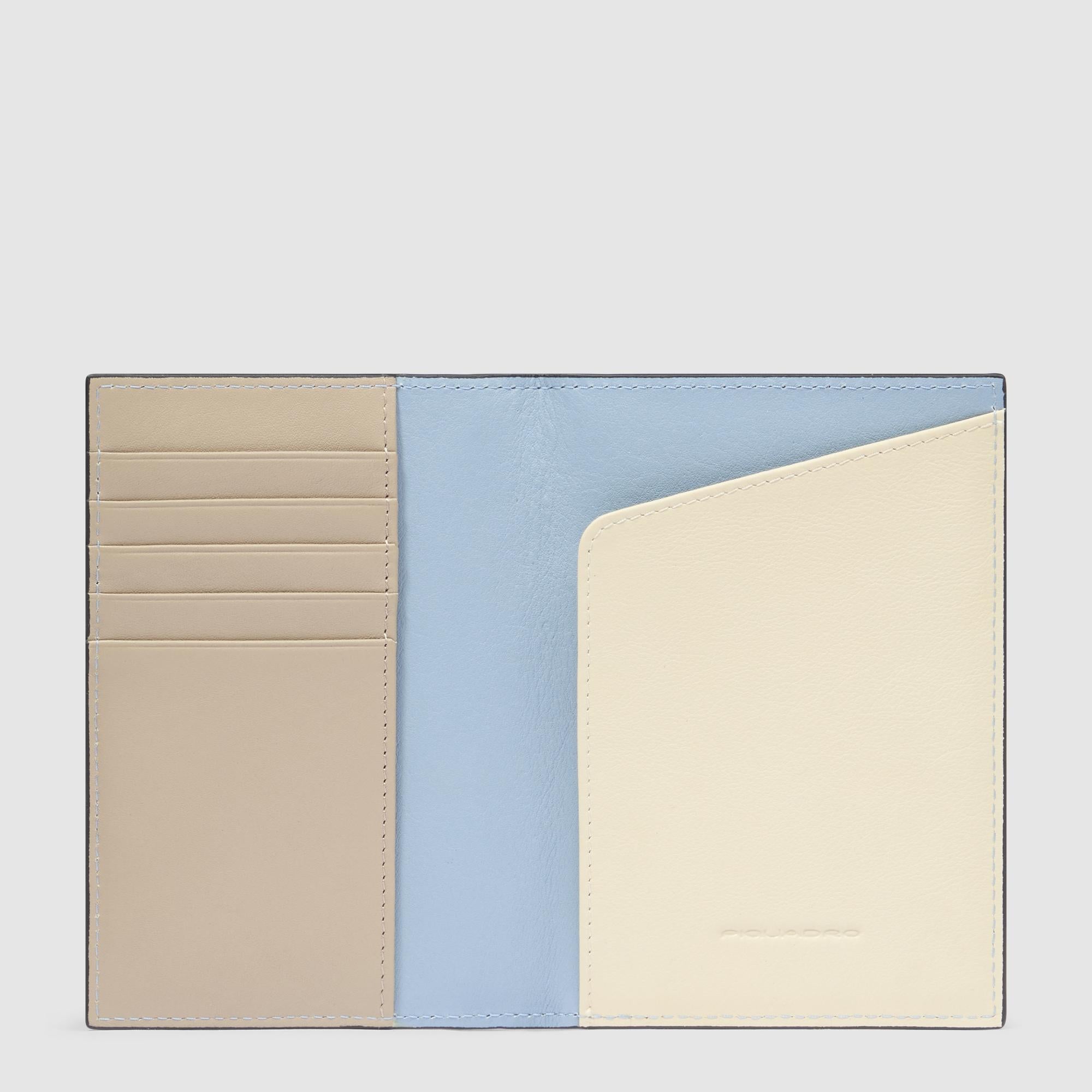 Piquadro Blue Square Reisepasshülle Leder schwarz RFID