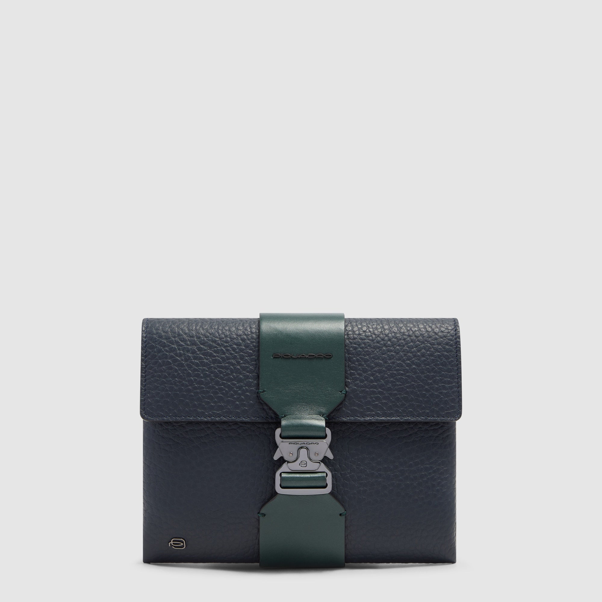 Piquadro Black Square Clutch Leder Schwarz Herren