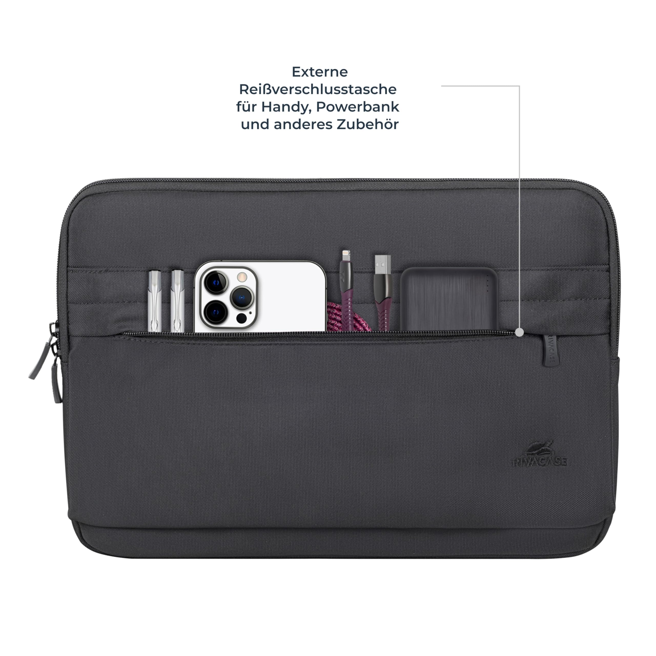 RIVACASE Antishock Laptoptasche 14 Zoll Schwarz