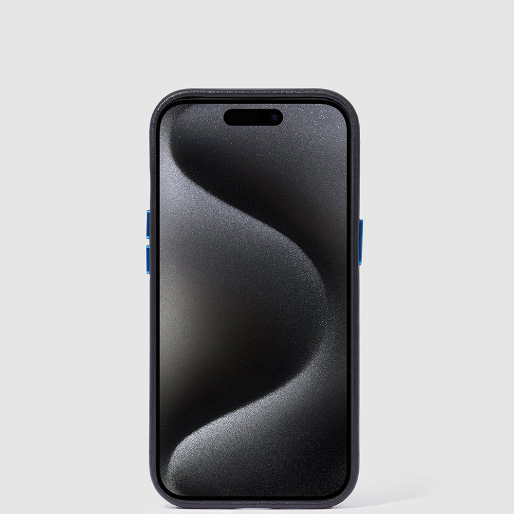 Piquadro Connequ iPhone 15 Pro Hülle Leder Rot 6,1 Zoll