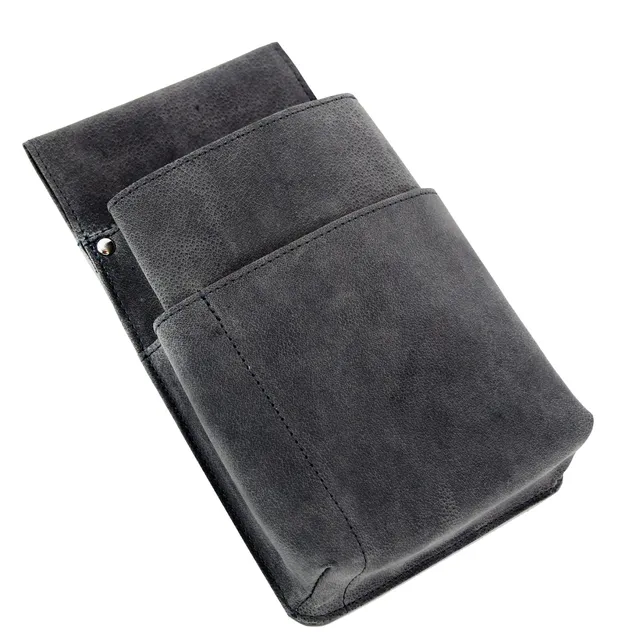 Lightpak Kellnerbörsen Gürteltasche Grau Hunter-Leder 22x15x4