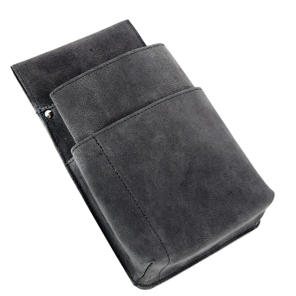 Lightpak Kellnerbörsen Gürteltasche Grau Hunter-Leder 22x15x4