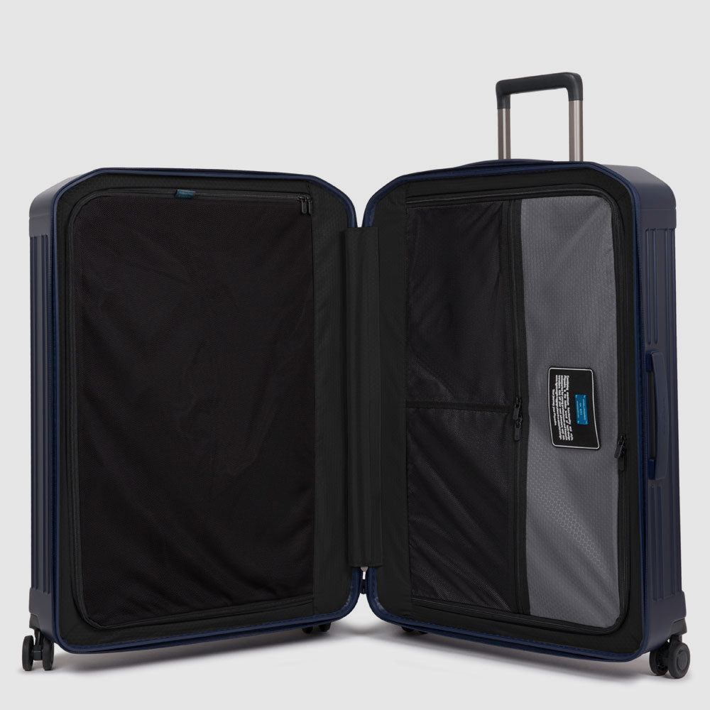 Piquadro PQLM Trolley Groß Hart 4 Rollen Schwarz