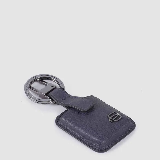 Piquadro Connequ Schlüsselanhänger Karabiner Schwarz Leder