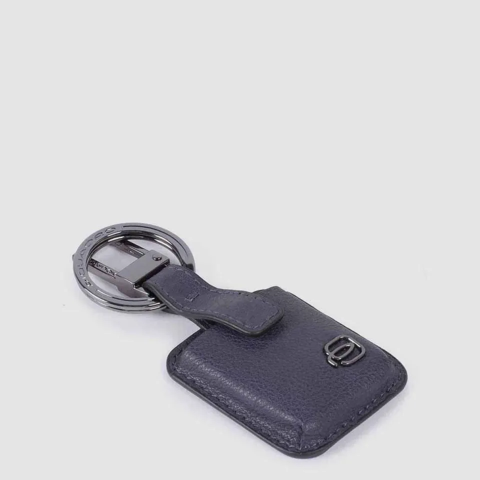 Piquadro Connequ Schlüsselanhänger Karabiner Schwarz Leder