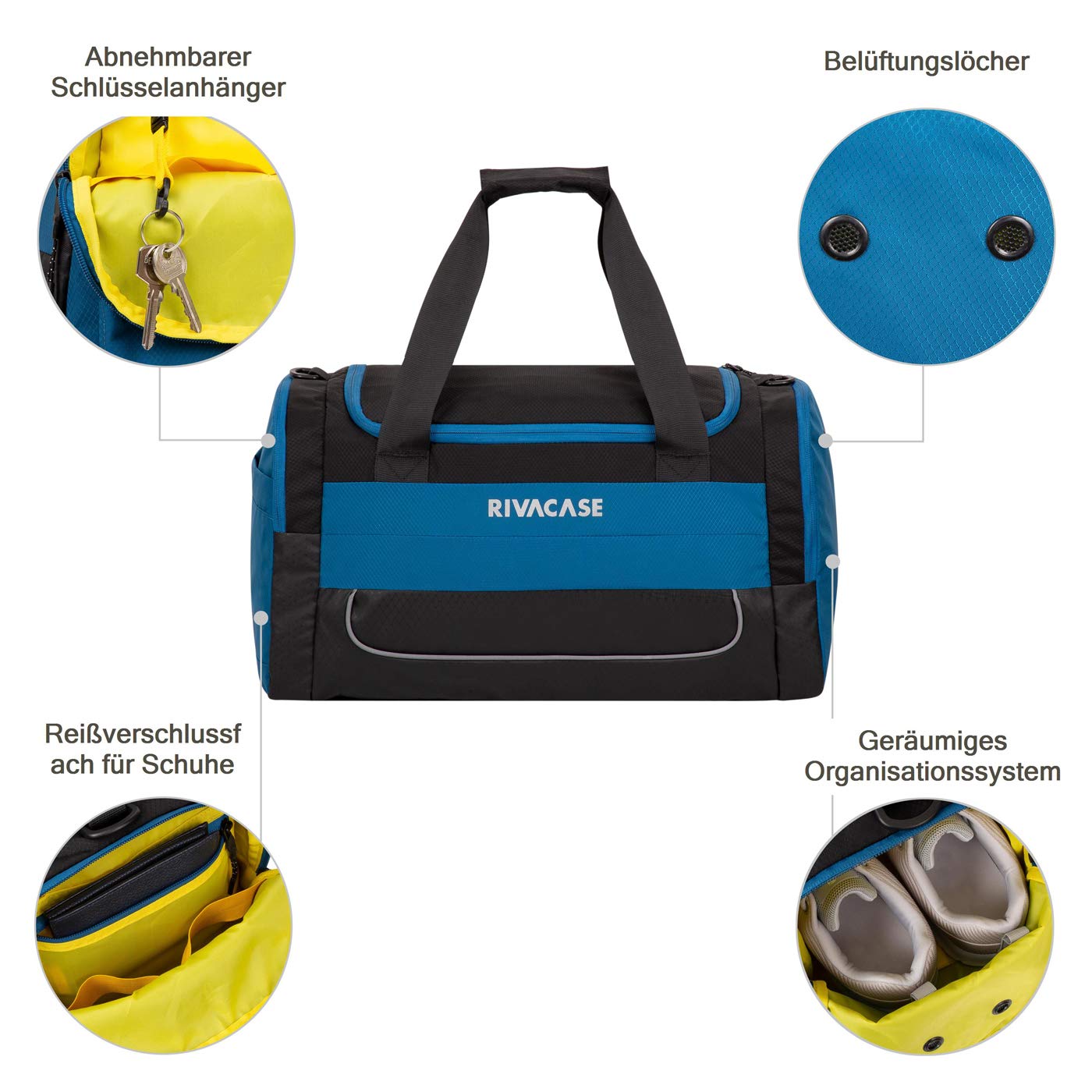 RIVACASE Torngat 5235 Sporttasche 30L mit Schuhfach