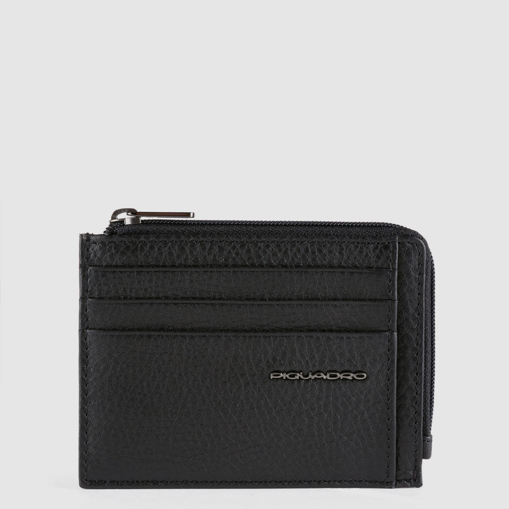 Piquadro Blue Square Geldbörse Leder schwarz RFID
