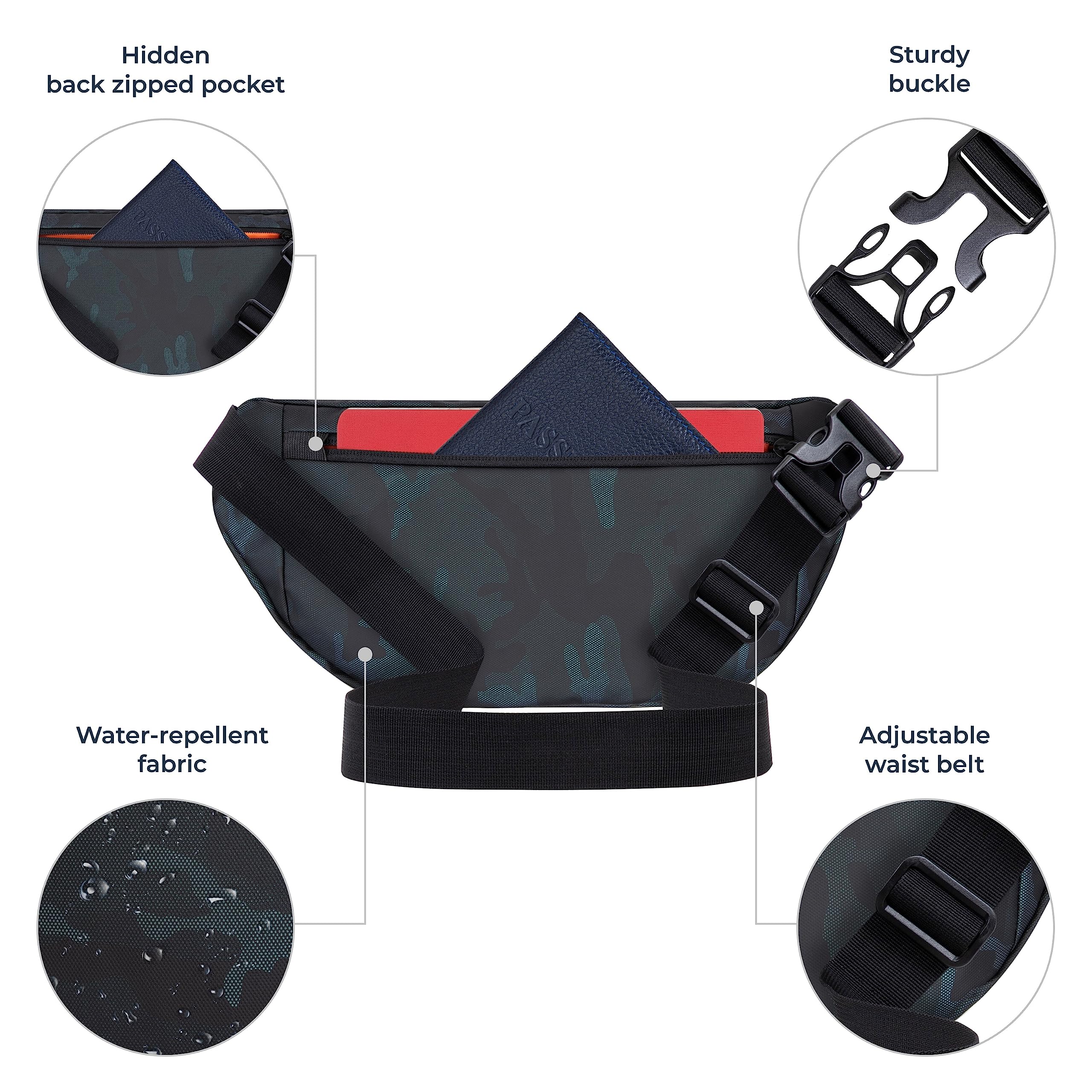 RIVACASE Biscayne Bauchtasche 7 Zoll Tablet wasserdicht