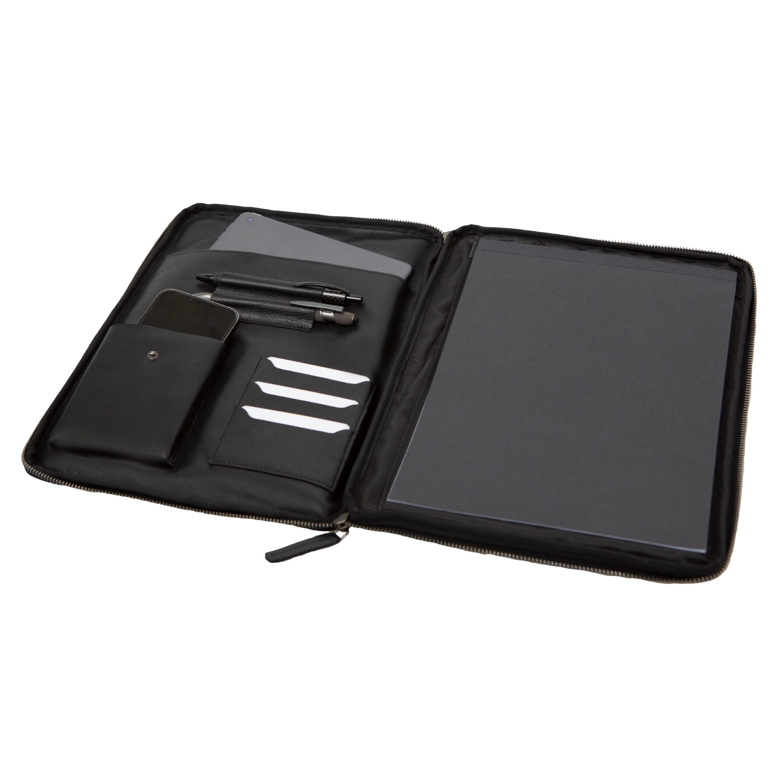 Lightpak Schreibmappe Terra A4 Tabletmappe schwarz Leder