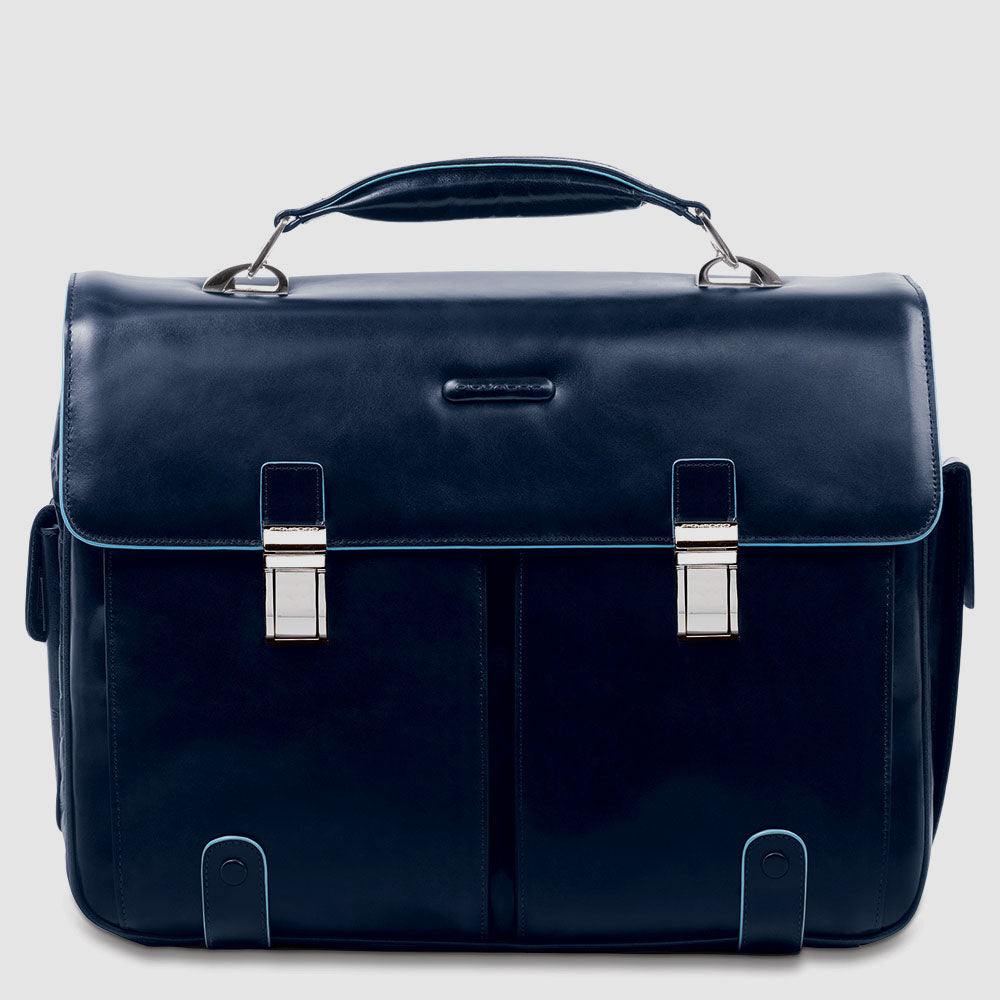 Piquadro Modus Aktentasche 15,6 Zoll Leder schwarz Laptop
