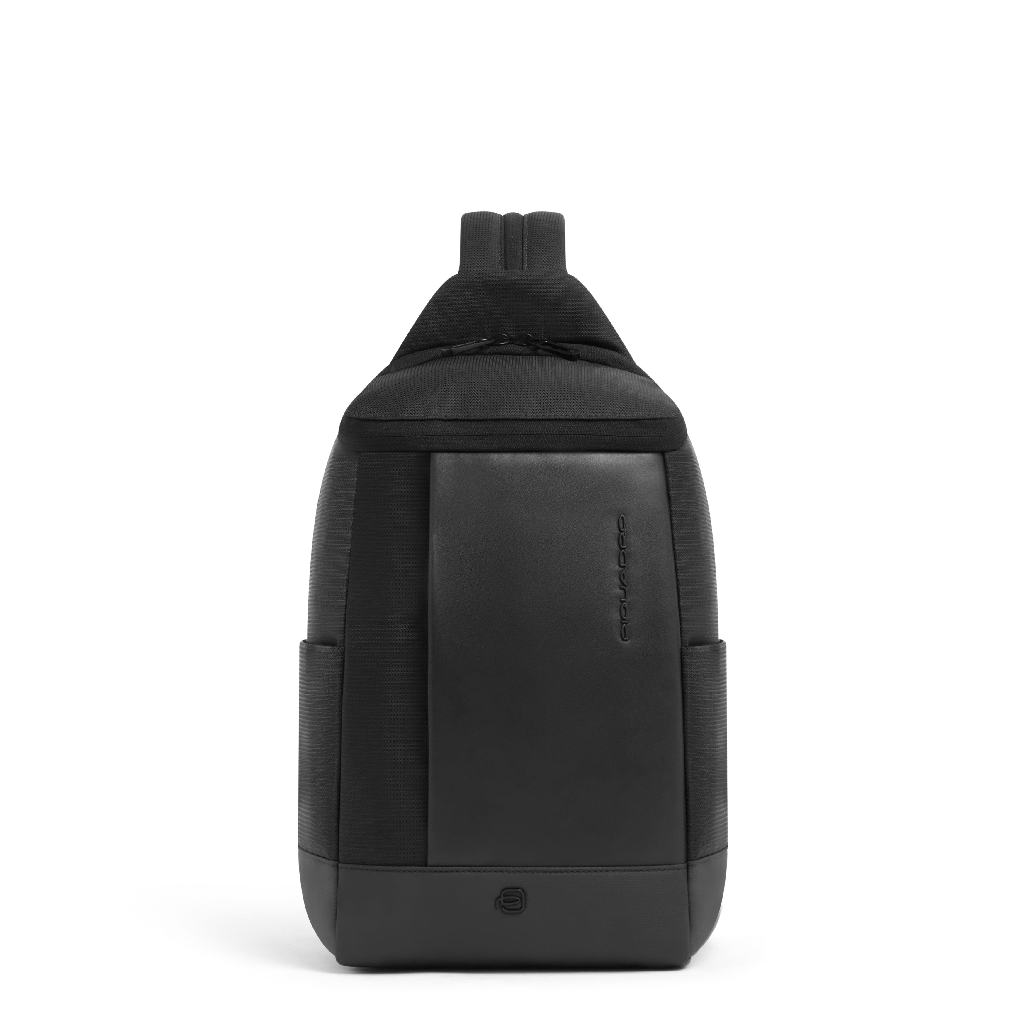 Piquadro Modus Umhängetasche schwarz Fingerprint iPad