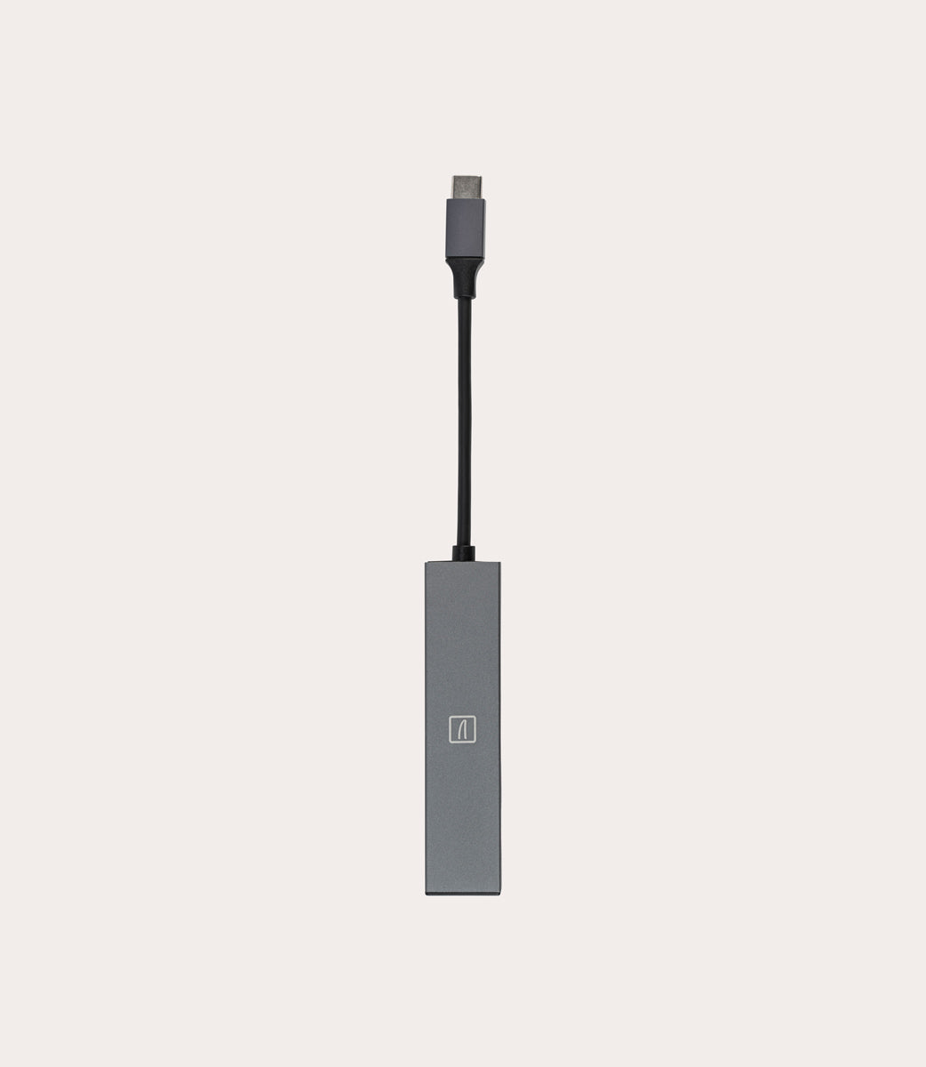 Tucano 3-in-1 Type-C Hub Dunkelgrau Alu USB
