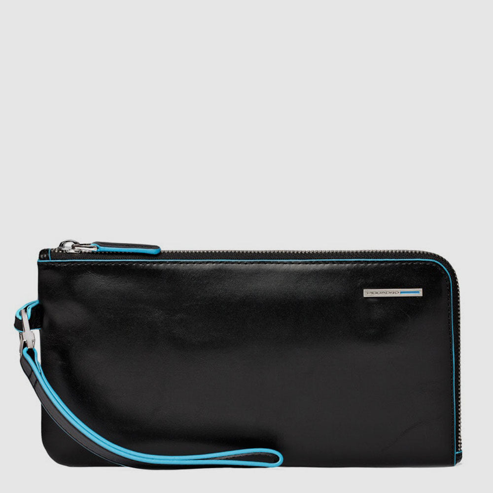 Piquadro Black Square Clutch Leder Herren Schwarz