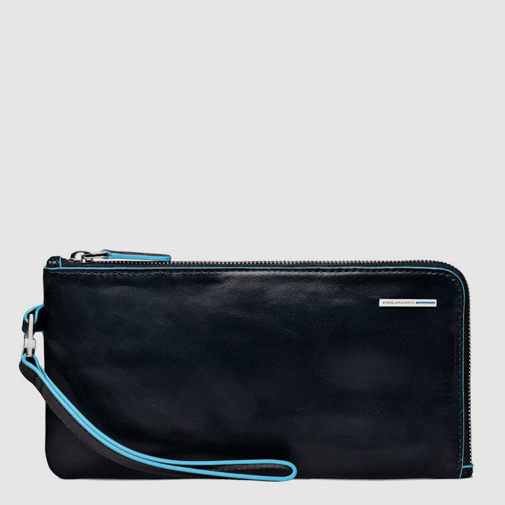 Piquadro Black Square Clutch Leder Herren Schwarz