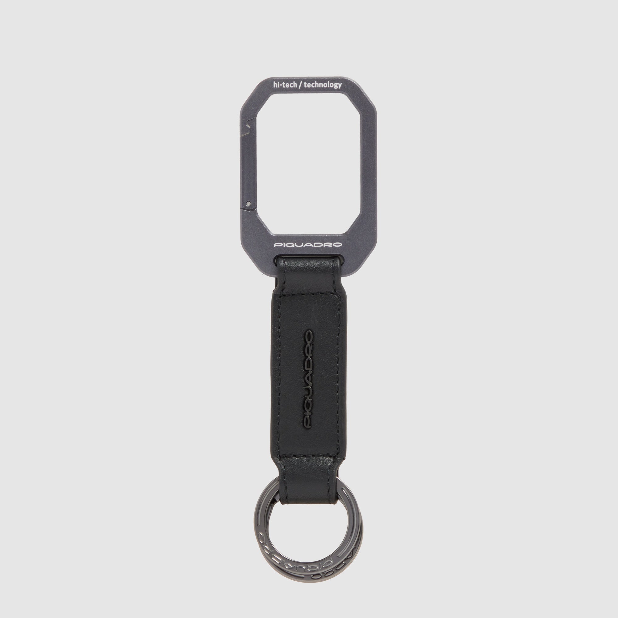 Piquadro Blue Square Schlüsselanhänger Leder schwarz