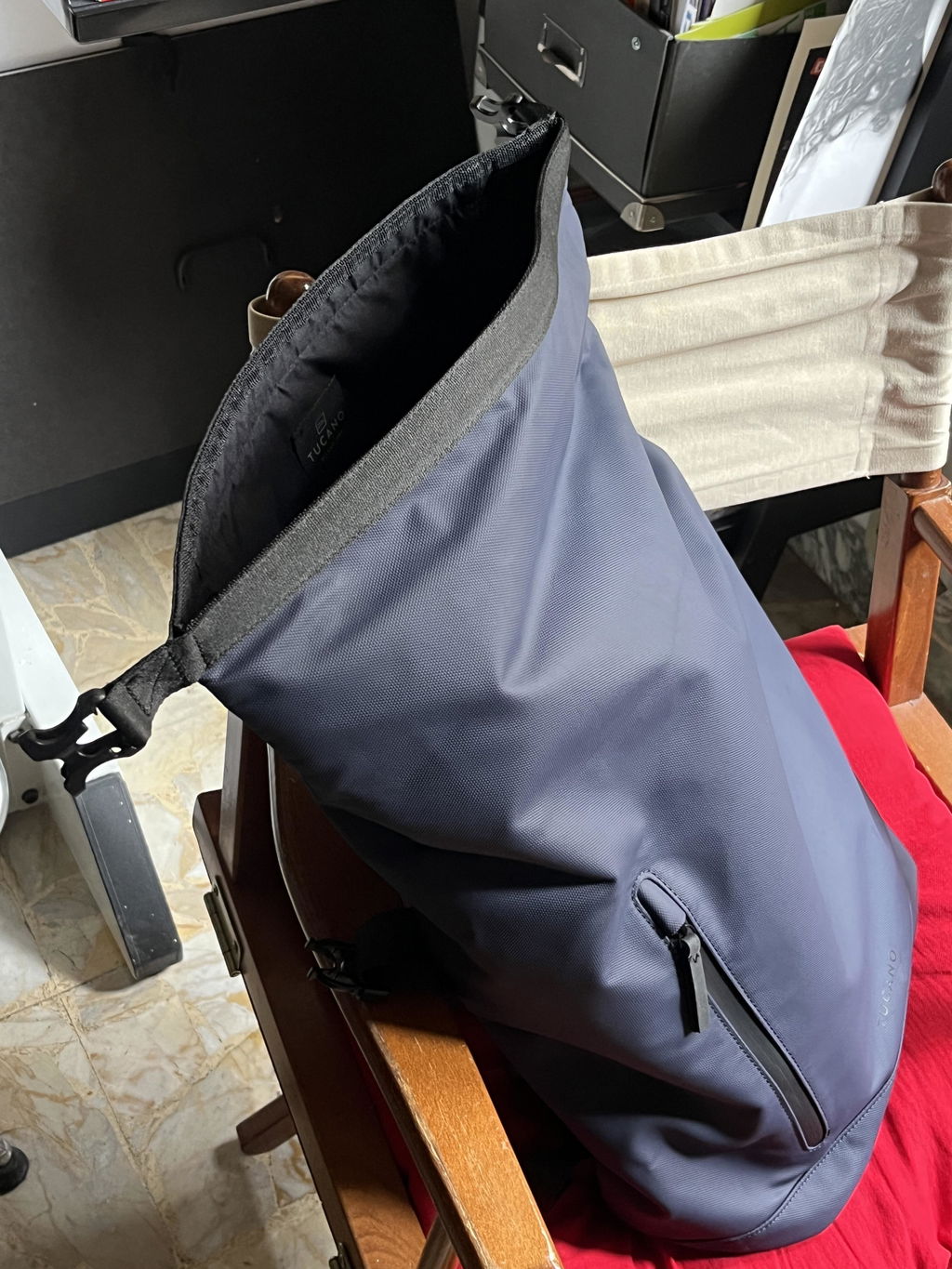 Tucano Rollo Laptop-Rucksack 15,6 Zoll Blau Rolltop
