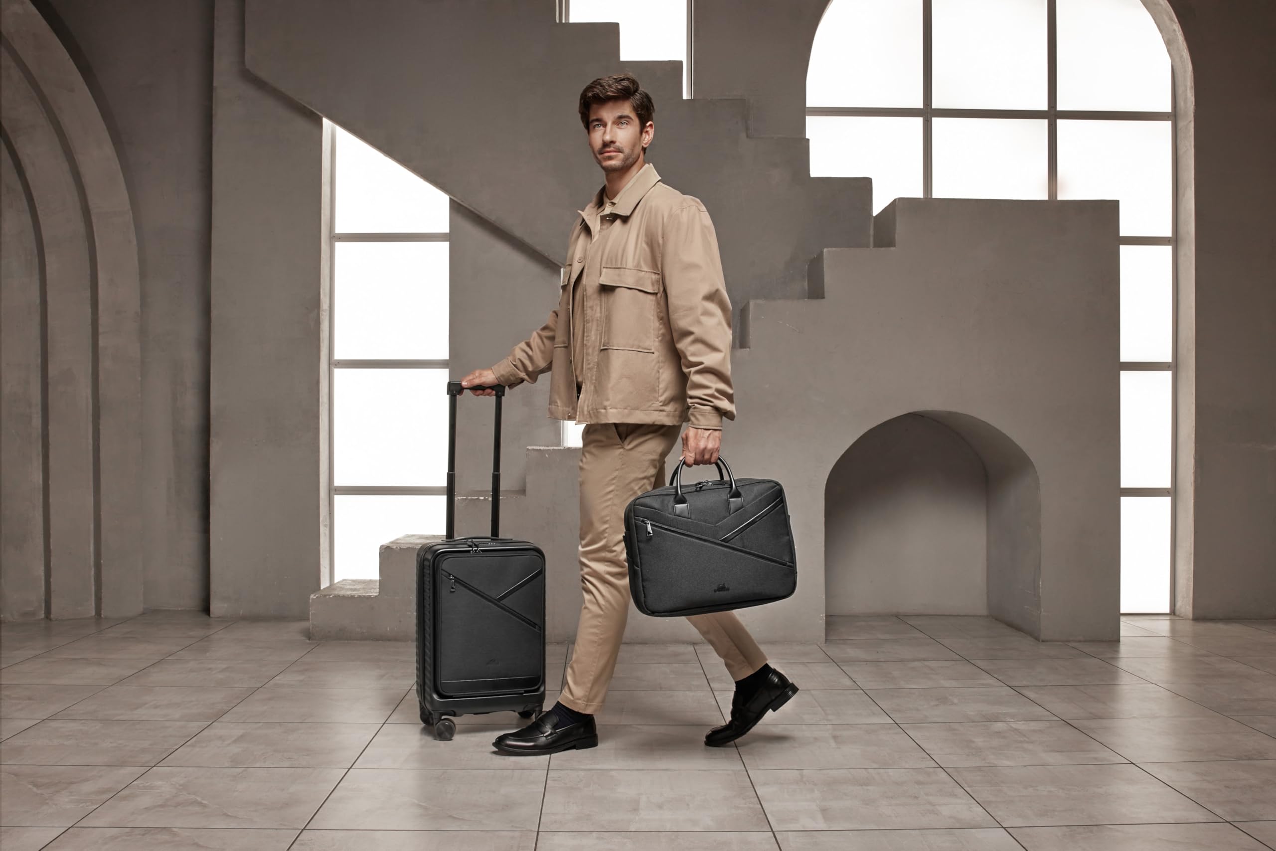 RIVACASE Alpendorf Laptoptasche 15,6 Zoll Schwarz wasserabweisend