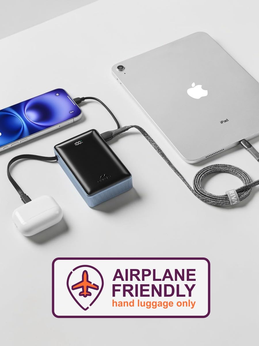 RIVACASE Turbo VA1097 Powerbank 20000 mAh 65W Dunkelgrau