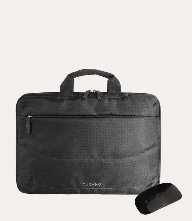 Tucano Idea Bundle 14 Zoll Laptoptasche Schwarz mit Maus