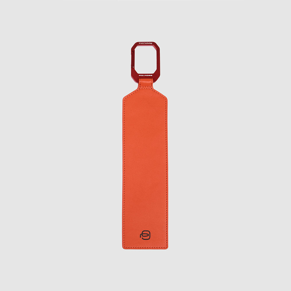 Piquadro Blue Square Kofferanhänger Leder Karabiner Grün